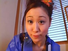 Shizuku Morino naughty Asian milf in kimono gets facial